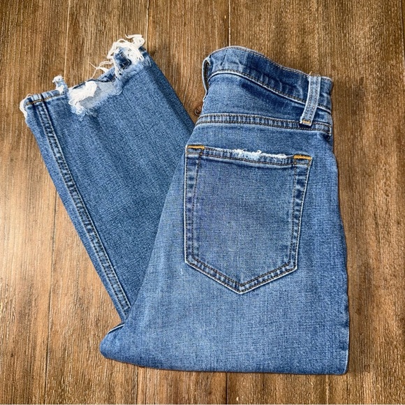 Abercrombie & Fitch 90s Straight Ultra High Rise Jeans Curve Love Distressed 26 - Picture 2 of 12